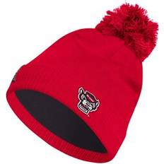 Soccer Beanies adidas Men's Red NC State Wolfpack 2023 Sideline COLD.RDY Cuffed Knit Hat with Pom