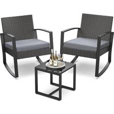 Rattan Bistro Sets Qsun 3 pcs Bistro Set