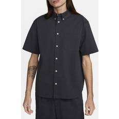 Nike Herren - L Hemden Nike Short Sleeve Seersucker Button-down Shirt