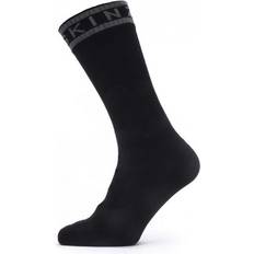 Sealskinz Undertøy Sealskinz Warm Weather Mid Length Socks - Black/Grey