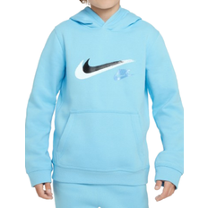 Hoodies Nike Older Kid's Sportswear Graphic Fleece Pullover Hoodie - Aquarius Blue (FZ4712-407)
