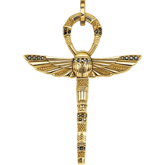 Herren Charms & Anhänger Thomas Sabo Pendant in Shape of Ankh Symbol - Gold/Black