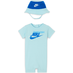 Nike Babies Other Sets Nike Baby's Sportswear PE Romper & Bucket Hat Set - Glacier Blue (HJ1639-474)
