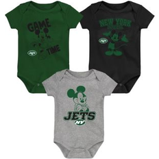Disney Bodysuits Children's Clothing Outerstuff Newborn & Infant Green/Black/Gray New York Jets Three-Piece Disney Game Time Bodysuit Set