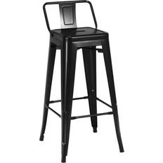 Costway Industrial Black Bar Stool 37" 4