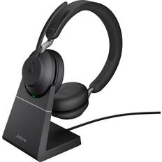 Jabra Aktive Geräuschunterdrückung Kopfhörer Jabra Evolve2 65, Link 390a MS Stereo Desk Stand