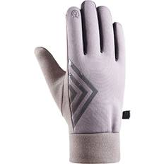Hontri Fingerless Knitted Warm Half-Finger Wool Gloves Unisex - Grey