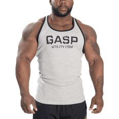 Herre - XXL Singleter Gasp Ribbed T-Back - Grey Melange