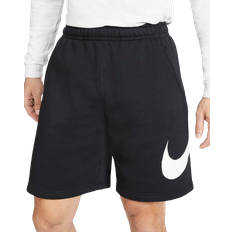L - Men Pants & Shorts Nike Sportswear Club Men's Graphic Shorts - Black/White
