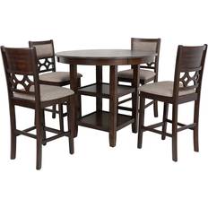 New Classic Furniture ‎D1763-52S-CHY Cherry Brown Dining Set 42" 5