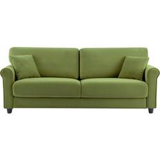 Plastic Sofas House of Hampton 82.58'' Velvet Green Sofa 82.6" 3 Seater