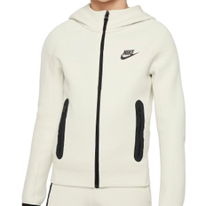 XS Overdeler Nike Kid's Sportswear Tech Fleece Older Full-Zip Hoodie - Sea Glass/black/black