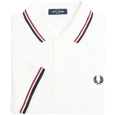 Poloshirts Fred Perry Shirt - Snow White/Burnt Red/Navy