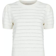 Hvite - XXL Bluser Neo Noir Sidra Stitch Knit Blouse - Off White