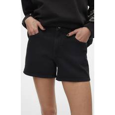 Dame - Jeansshorts - L Vero Moda Vmtess rise short denim shorts Black Denim