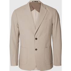 Herren - Leinen Jacketts Selected Sakko SLHREG-SMITH beige