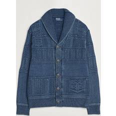 Bomull - Herre Cardigans Polo Ralph Lauren Anchor Aran-Knit Cotton Cardigan Dark Indigo