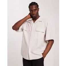 Lin Skjorter Jack & Jones Jorsummer Linen Blend Resort Shirt Kortermede skjorter Crockery Melange