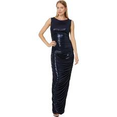 Clothing Norma Kamali Sleeveless Side Shirred Gown True Navy 1 Women's Dress Black XL Women's 10