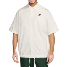 Nike Men's Club Short Sleeve Oxford Button Up Shirt - Sail/Black
