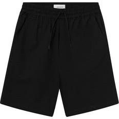 Les Deux Herre Shorts Les Deux Patrick Seersucker Shorts Black