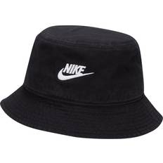 Nike Dame Hatter Nike Apex Futura Washed Bucket Hat - Black/White