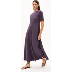 Baumwolle - Knielange Kleider Armedangels Frauen Slim Fit Kleid blau