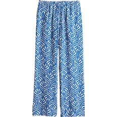 H&M Wide Pull on Trousers - Blue/Patterned