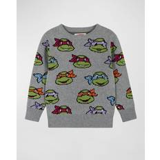 Gray Knitted Sweaters Andy & Evan Boy's Turtles Intarsia Jacquard Sweater, 2-7 GREY TURTLES