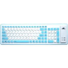 Gaming keyboard' BlueLAN 103 taste foldable dustproof soft silicone gaming keyboard for laptop / computer roll up silica gel keyboard wired gaming keyboard (English)