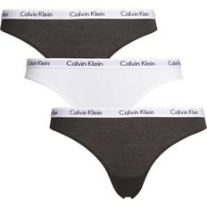 White - Women Men's Underwear Calvin Klein Carousel Pack Bikini Knickers Black/White/Black