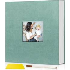 Scrapbook Albums Popotop Photo Album Self Adhesive with Picture Display Window 11.4"X10.5"40 Pages Turquoise