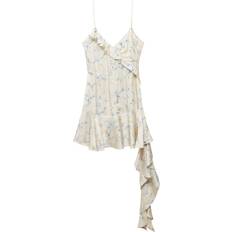 Lange Kleider - Weiß Mango Kleid 'Bloom' hellblau hellgrün puder weiß