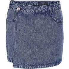 Blå - Dame - Jeansshorts Noisy May Shorts NMNoami HW denim skort til Damer lyseblå