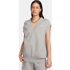 Nike Dame Vester Nike Sportswear Phoenix Fleece ekstra stor vest til dame Grå EU 32-34