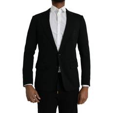 Herre - M Dresser Dolce & Gabbana Black Wool Piece Single Breasted Men's Suit