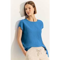 Blau - Damen - L Blusen Cecil Crepe Knoten Bluse