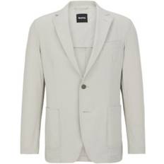Hugo Boss White Outerwear Hugo Boss Men's Performance Slim-Fit Jacket Open White 44R