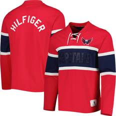 Tommy Hilfiger Red Blouses Tommy Hilfiger Men's Tommy Hilfiger Red Washington Capitals Walter Lace-Up Long Sleeve Top