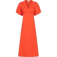 Neo Noir Illana Poplin Dress - Coral