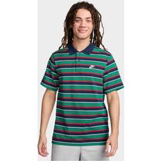 Nike Red Polo Shirts Nike Men's Club Striped Polo Shirt Green/Navy/Red