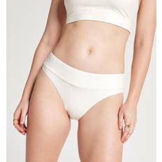 XXL Bikini Bottoms Calia CALIA Women's Mid Rise Wide Banded High Leg Swim Bottoms, Medium, White