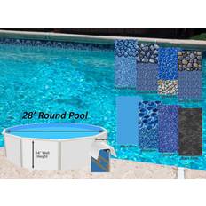 SmartLine 28' x 54" round overlap above ground swimming pool liner choose pattern
