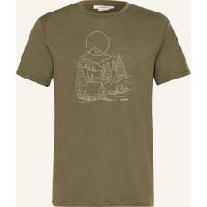 Merino Wool T-shirts Icebreaker Herren Tech Lite III Sunset Camp T-Shirt gruen