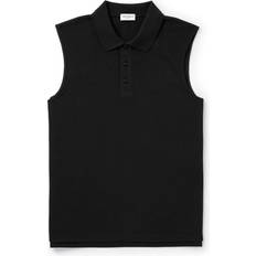 Saint Laurent Men Shirts Saint Laurent Cotton-blend piquÃ© polo black