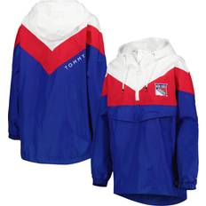 Tommy Hilfiger Red Jackets Tommy Hilfiger Women's Tommy Hilfiger Blue/Red New York Rangers Staci Half-Zip Windbreaker Jacket