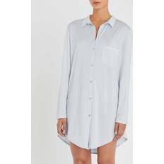 Baumwolle - Damen Nachthemden Hanro Nachthemd COTTON DELUXE HELLBLAU