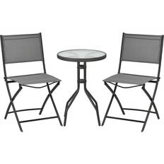 Rund Café-Sets OutSunny Garten-Bistroset Café-Set, 1 Bord inkl. 2 Stolar