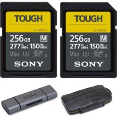 Sony 256 GB Memory Cards Sony 256gb sf-m series high speed tough sd card 2 pack bundle