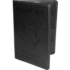 Passport Covers Passport Holder Wallet, Vaccine Card, Leather Cover Black Passport Vaccine Holder OSFA